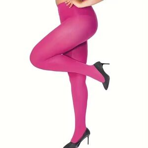 NWT pink plus velvet stockings opaque winter tights fashion size 12-18 PRICEFIRM